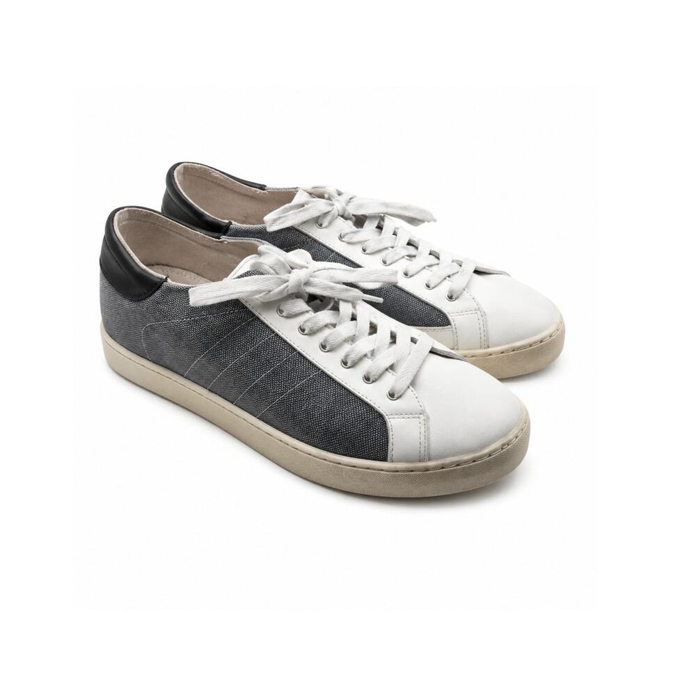One Footwear Women's Casual Sneakers - Size 8 Gray White Lace-Up Shoes